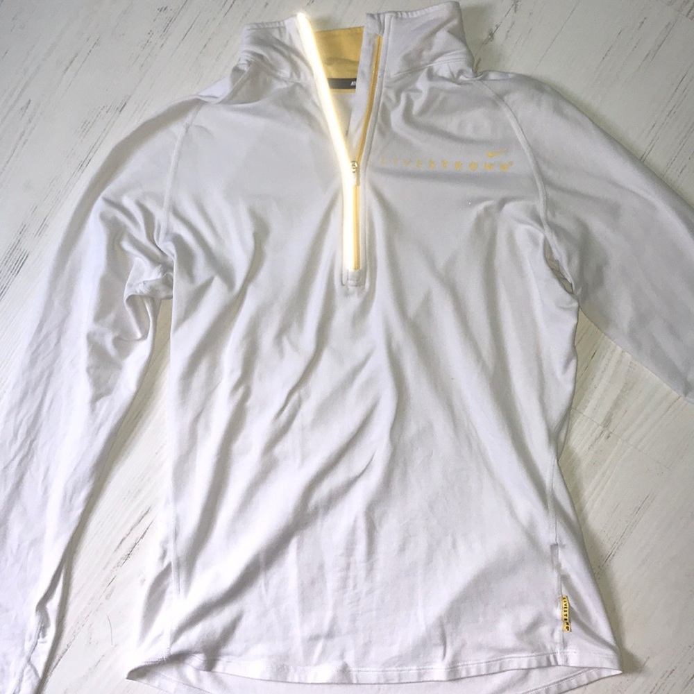 Nike sport Live Strong athletic semi zip up shirt